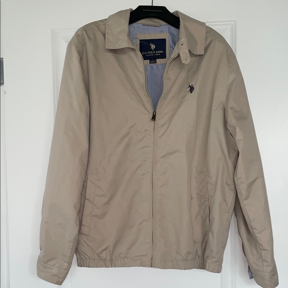 U.S. Polo Assn. Men's Beige Windbreaker